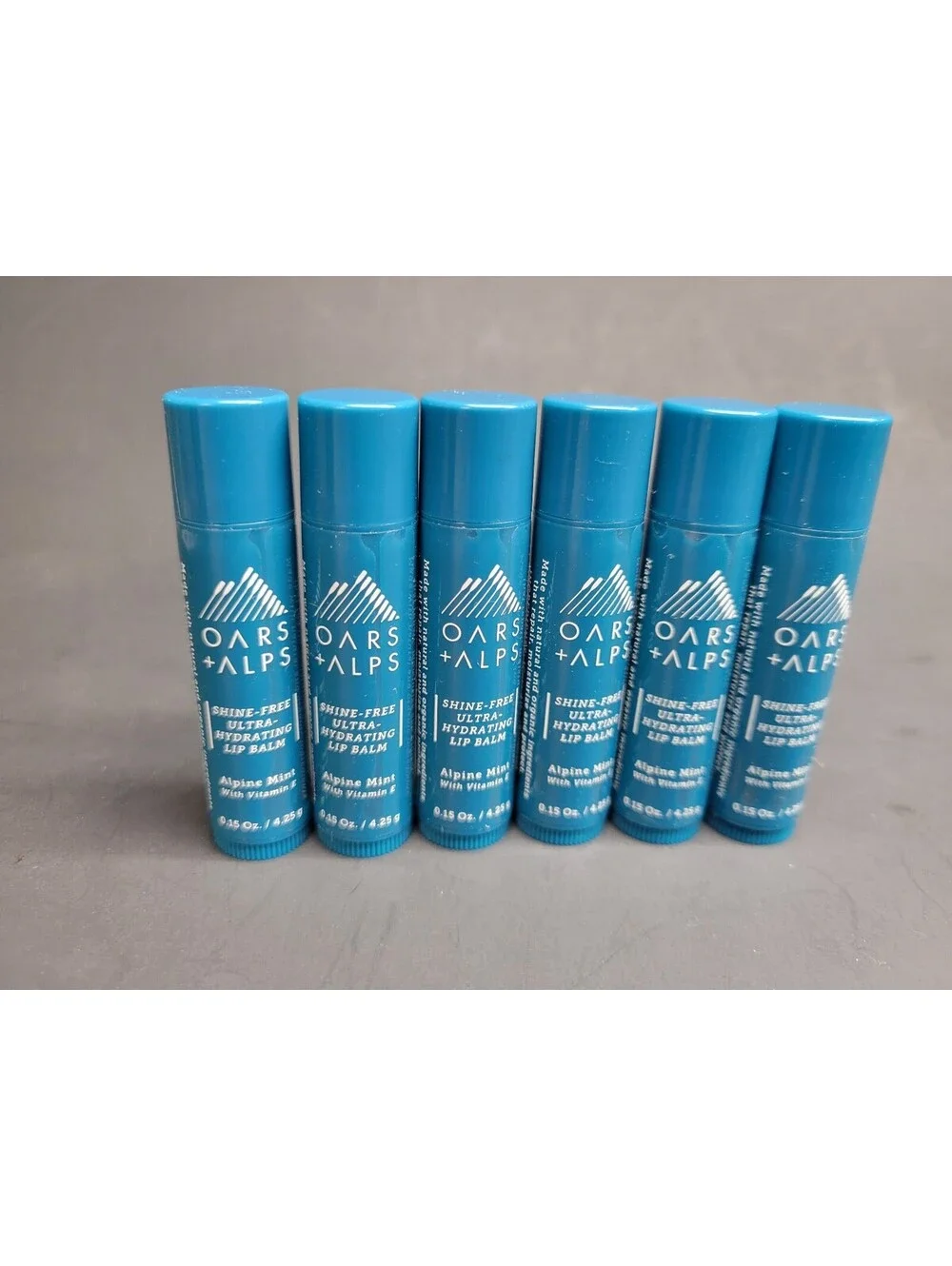 6 Pack Oars + Alps Shine Free Ultra Hydrating Lip Balm - Alpine Mint 0.15oz each